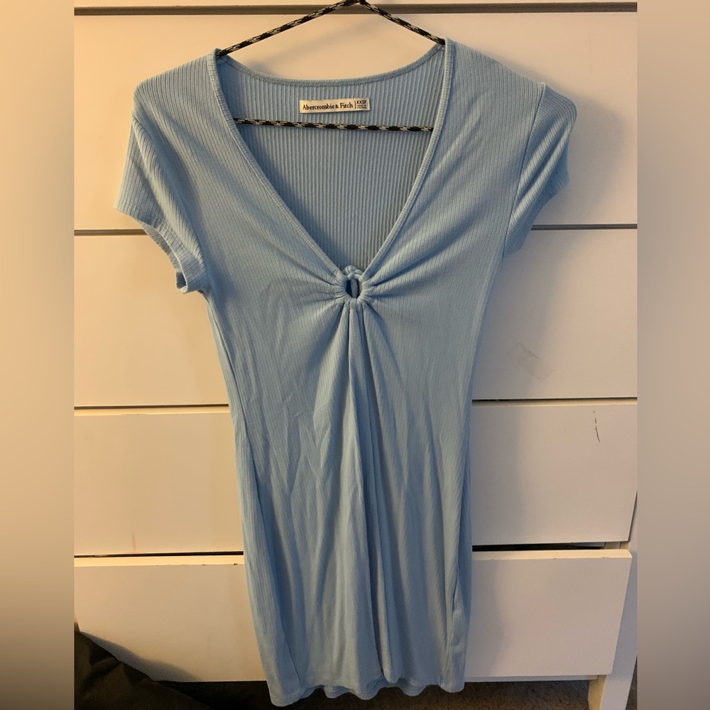 abercrombie bodycon blue dress